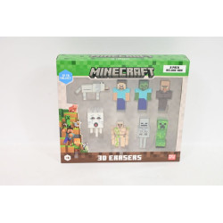  MINECRAFT 3D Erasers 8pack DeluxeBox vA 10944