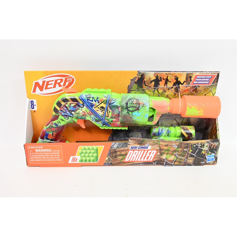  NERF Zombie Driller + 16strzałek F8960