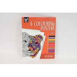  Obrazy A4 do kolorow.+10 kredek 08186