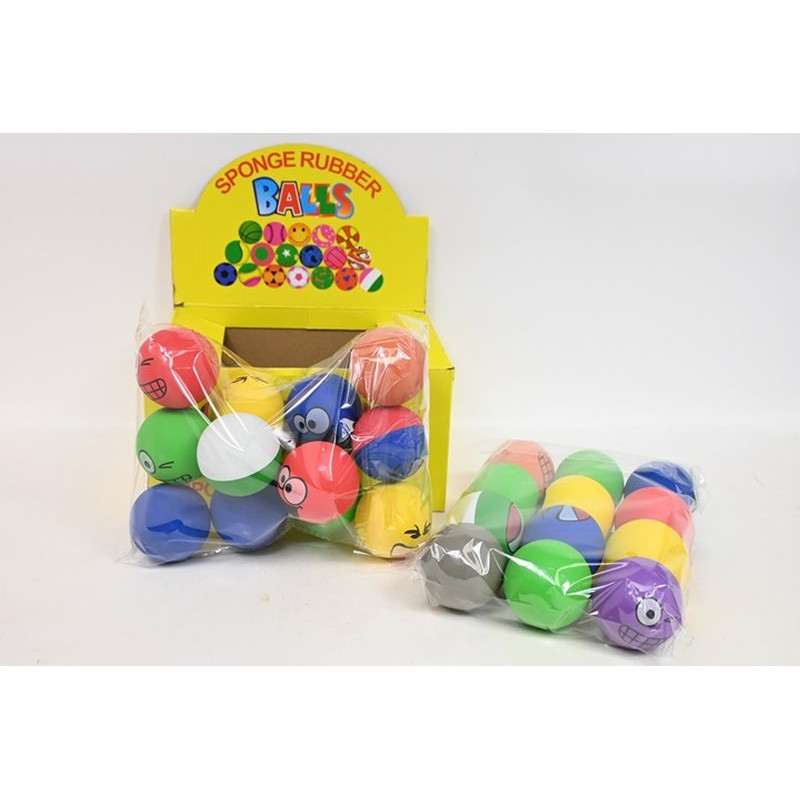  Piłeczka buźka 6cm 24szt/box 2001047