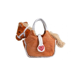  Pluszowy konik brązowy w torbie 2002342