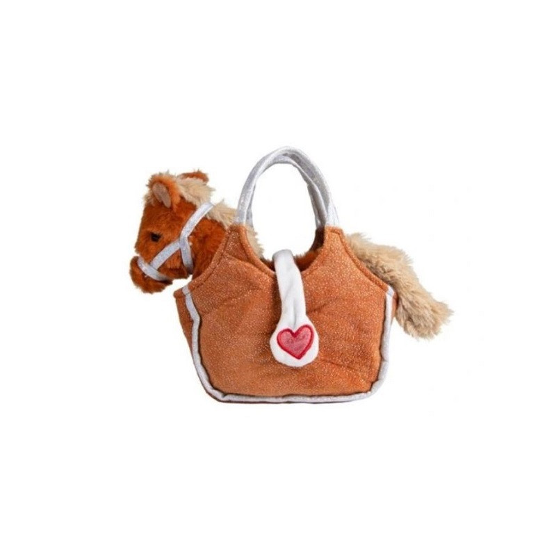  Pluszowy konik brązowy w torbie 2002342