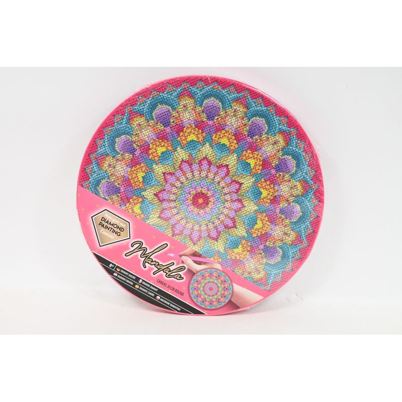  Płótno okrągłe diament.ozdab.różowe 94687