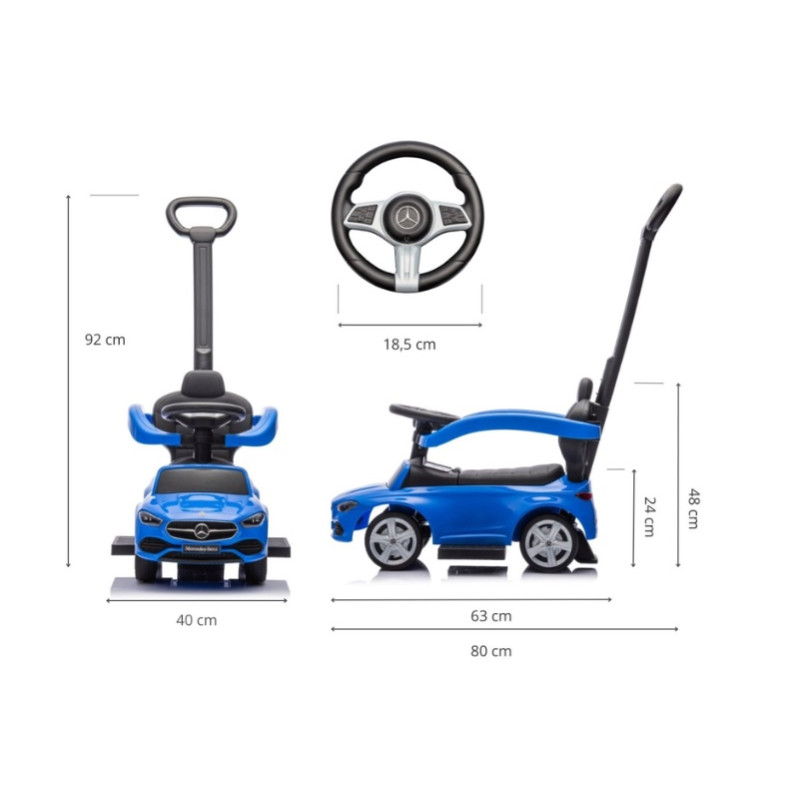  Pojazd z rączką Mercedes blue 6106 27157