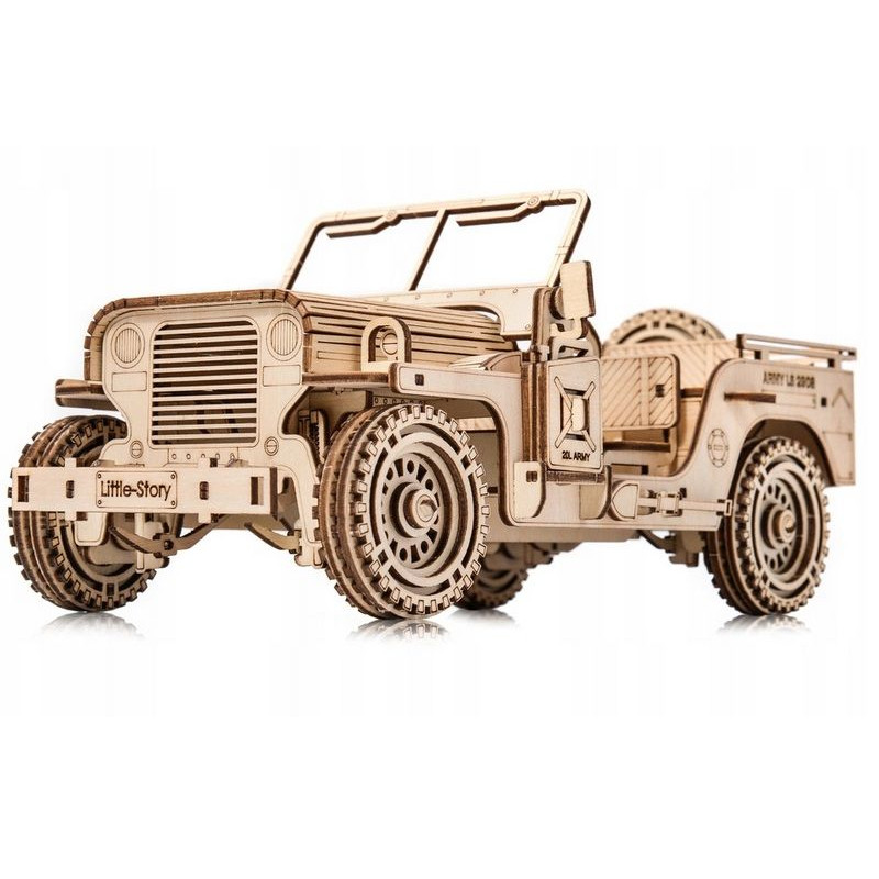  Puzzle drew.model 3D Jeep wojskowy E014 70152