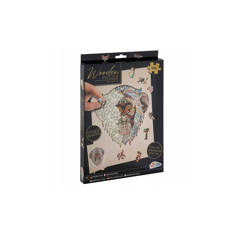  Puzzle drewniane małpa 400073 92904