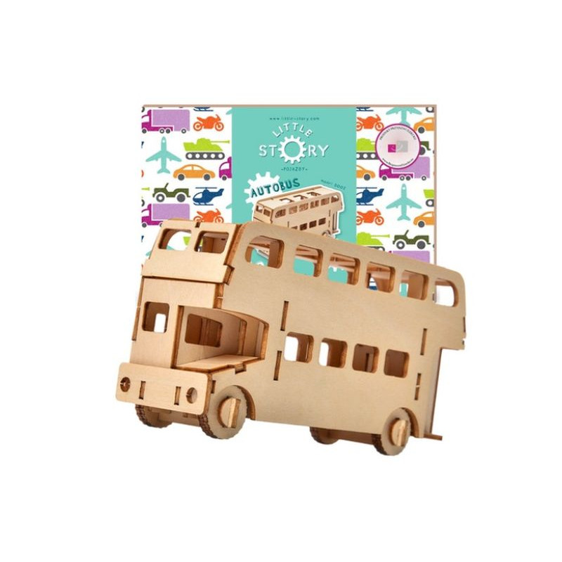 Puzzle drewniane model 3D Autobus D002 07484