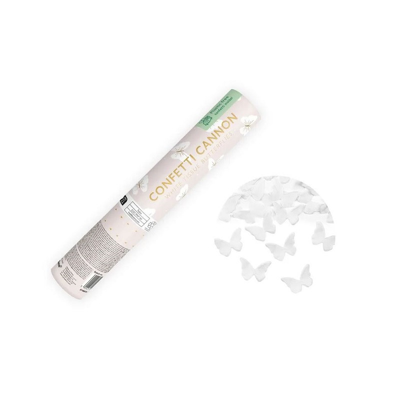  Tuba strzelająca białymi motylkami 20cm 49680