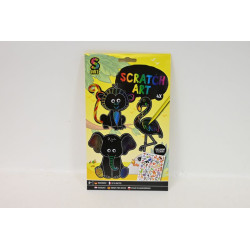  Zdrapywanka z naklejkami słonik/małpka 95059