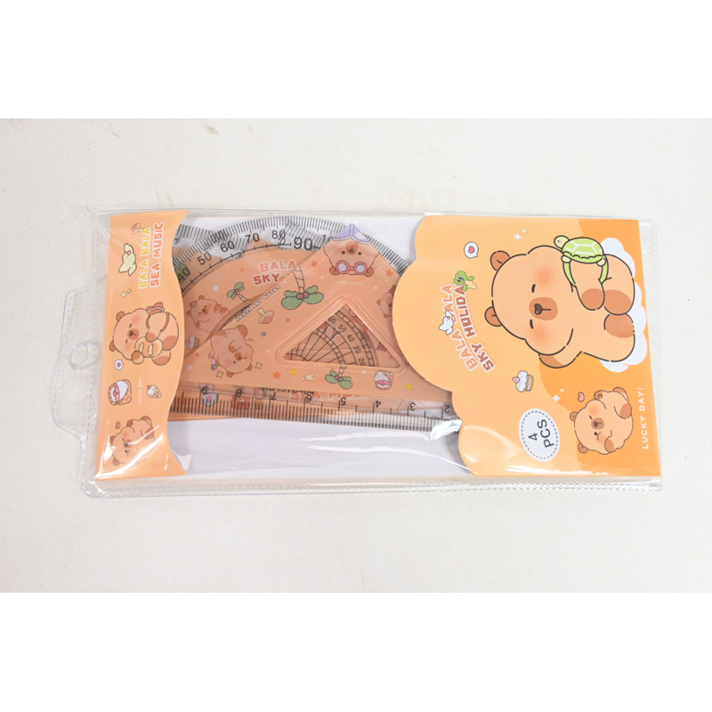 Zestaw przybory geometr.Kapibara 4el 25041 61014