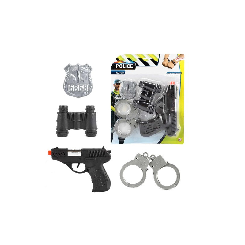  Zest.policjanta kajdanki+lornet.14150A 41504