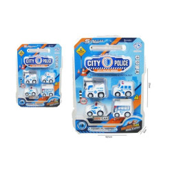 Autka policyjne 5cm 4szt H13776 49305
