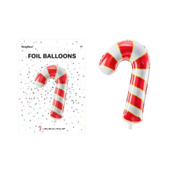 Balon foliowy Cukrowa laska 50x82 czerw. 37059