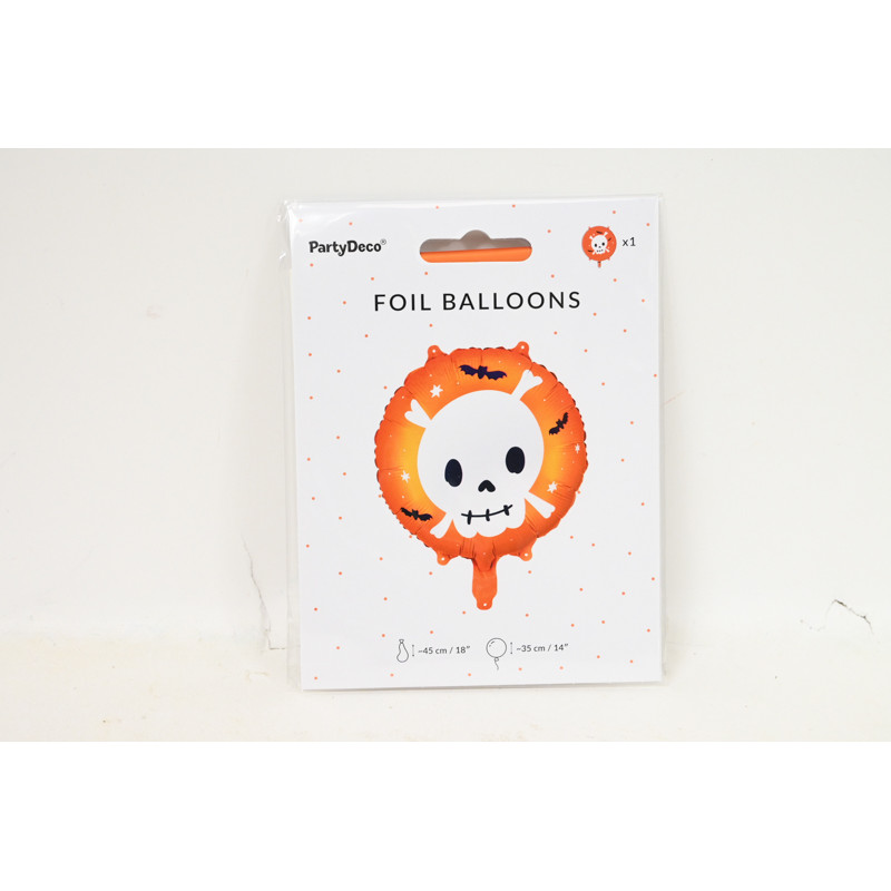 Balon foliowy Czaszka 45cm mix  22485