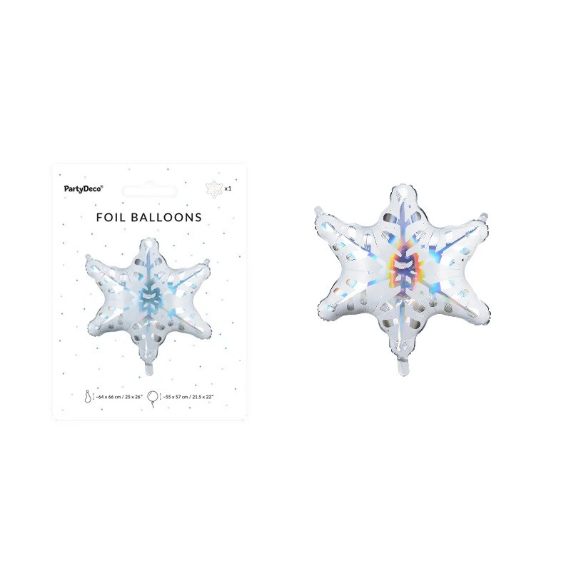 Balon foliowy Śnieżynka holograf. 10130