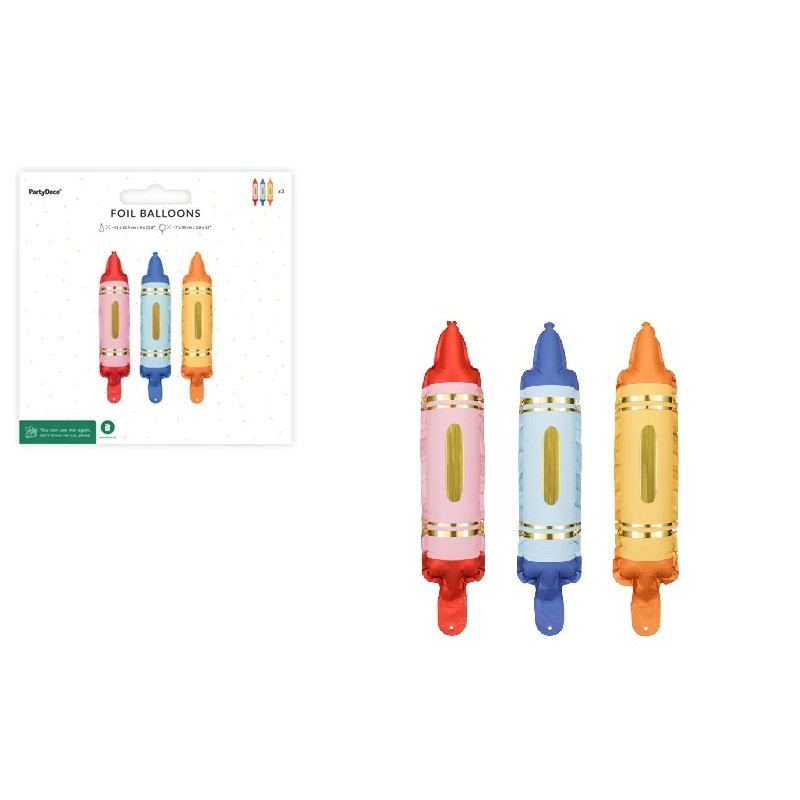 Balony fol.d/girland Kredki 7x30cm mix FBZ3 52284