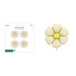 Balony fol.d/girland Stokrotki 65cm krem A4 84216