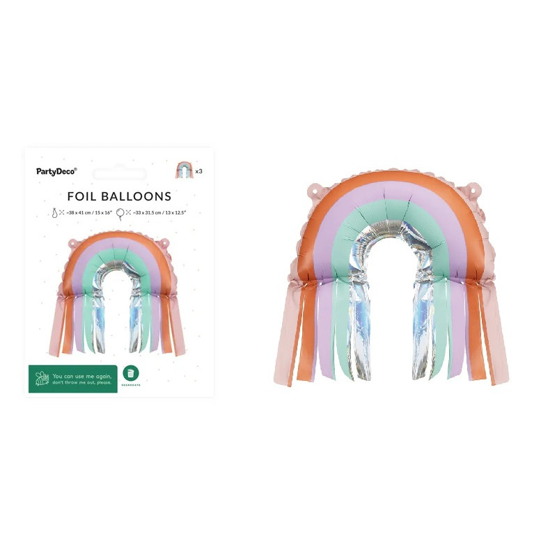 Balony fol.Tęcza z frędzlami A3 mix FB291 90767