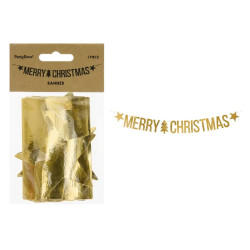 Baner Merry Christmas złoty 10,5x150cm 85298