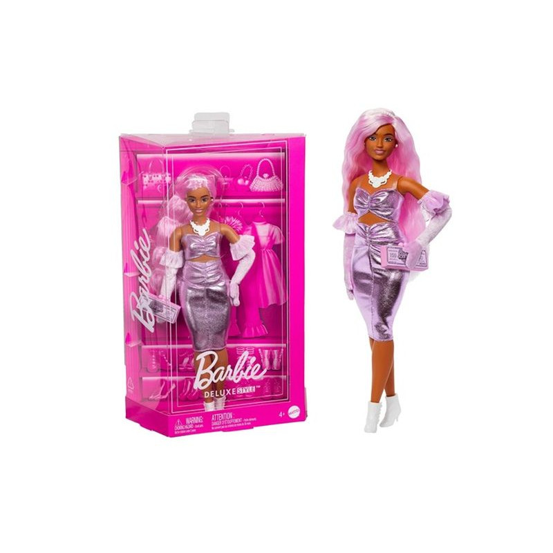 Barbie Deluxe Style lalka różowe włosy HYV25