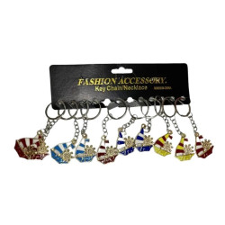 Brelok metalowy łódka cena za 12szt A-0752 18655