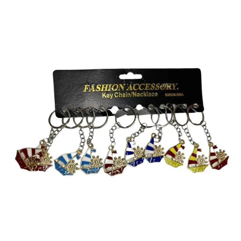 Brelok metalowy łódka cena za 12szt A-0752 18655