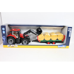 BRUDER Case IH Optum 300 ład.czoł+przyczepa 03198