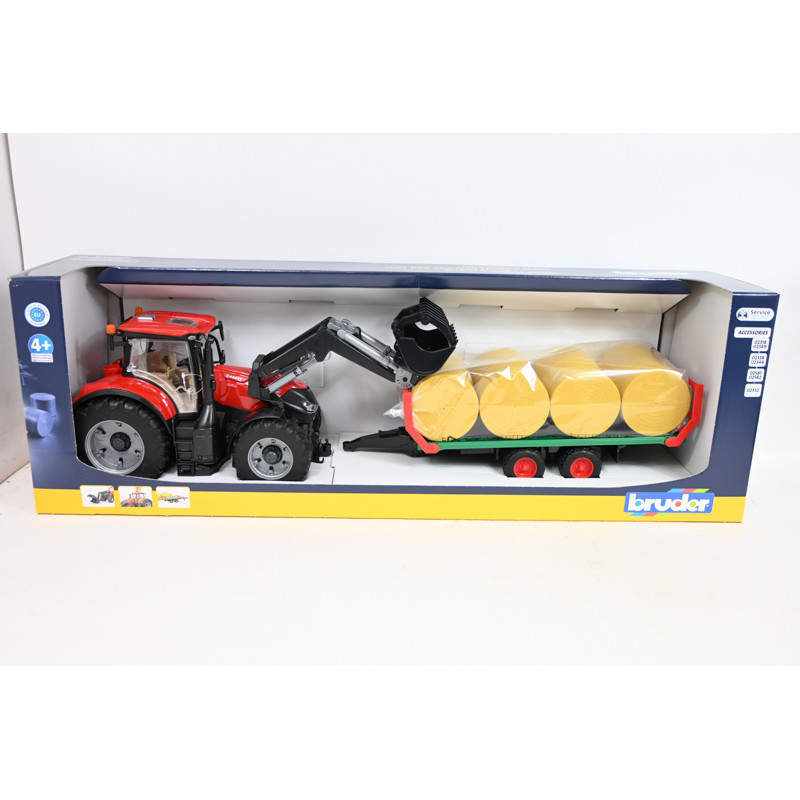 BRUDER Case IH Optum 300 ład.czoł+przyczepa 03198