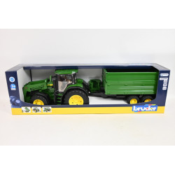 BRUDER John Deere 7R 350 ładow.+przyczepa 03155