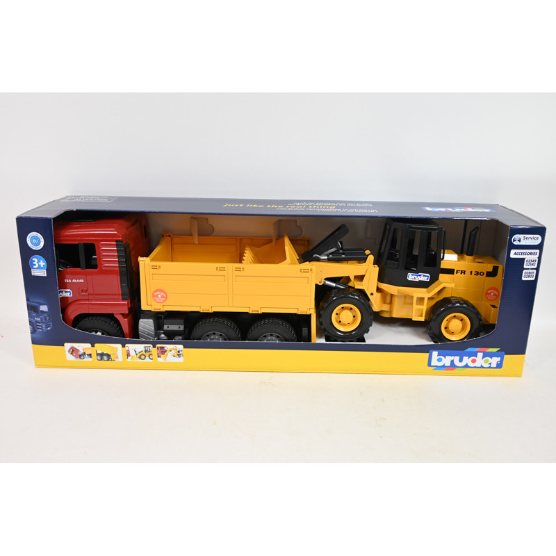 BRUDER MAN TGA wywrotka z ładowarką 02752