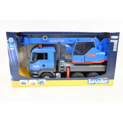 BRUDER MAN TGS z dźwigiem niebieski 03771