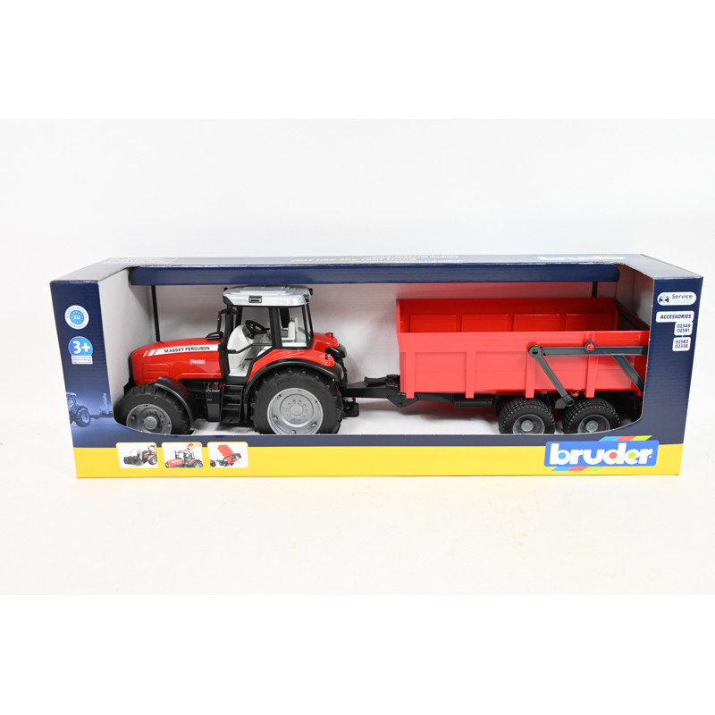 BRUDER Massey Ferguson 7480 z przycz.wywr. 02045