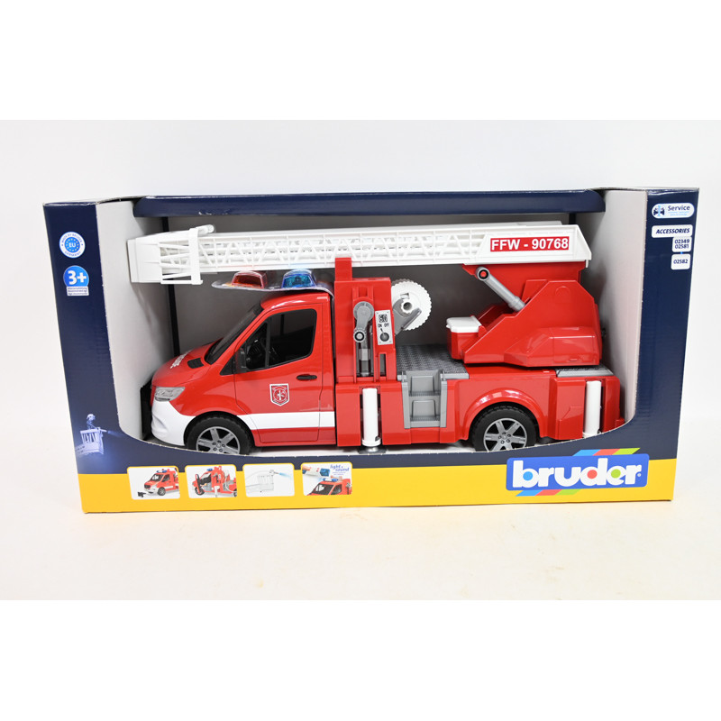 BRUDER MB Sprinter straż+drabin+pompa św/dźw 02673