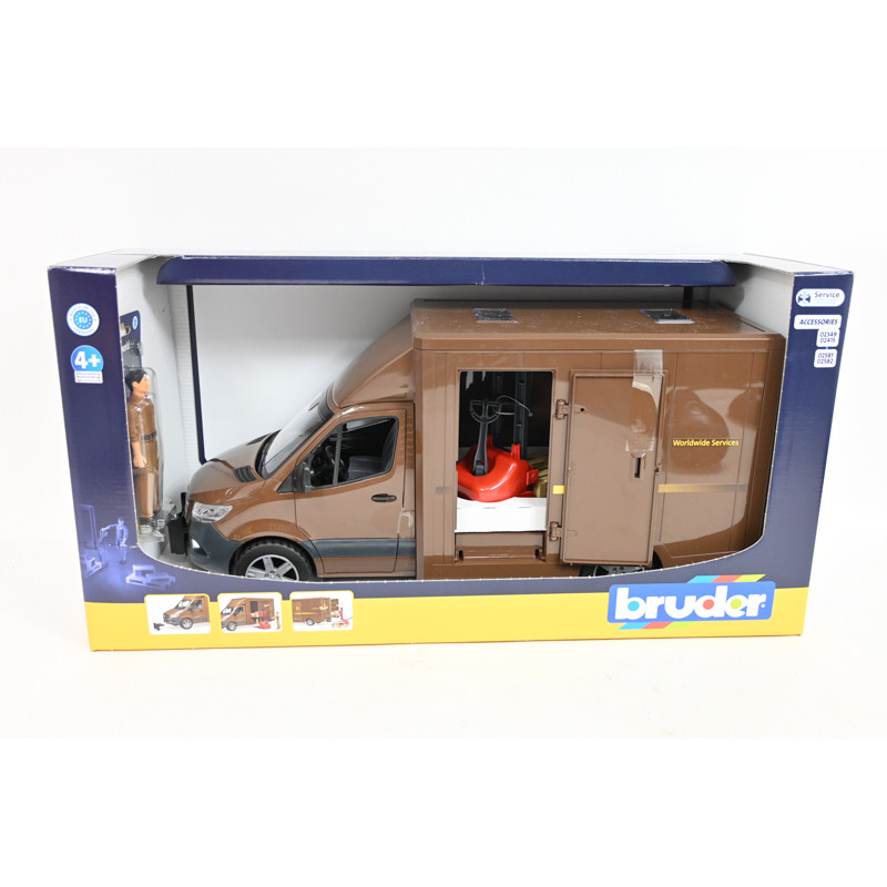 BRUDER MB Sprinter UPS z kierowcą+akcesoria 02678