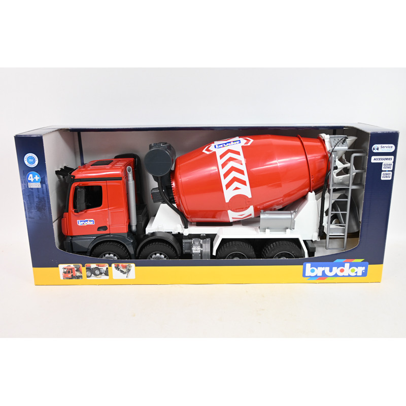 BRUDER Mercedes Arocs betoniarka czerwona 03655