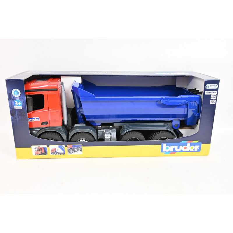 BRUDER Mercedes Arocs wywrotka niebieska 03621