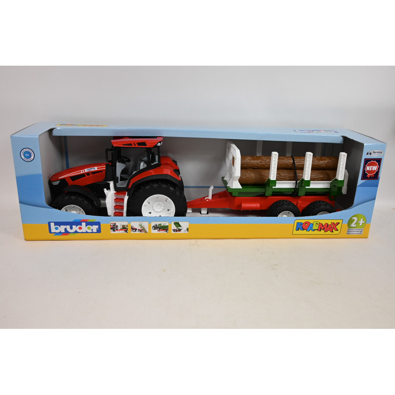 BRUDER ROADMAX traktor+przycz.d/drewna 03453