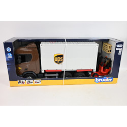 BRUDER Scania Super 560R kontener UPS+wózek 03582