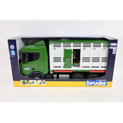 BRUDER Scania Super 560R kontener+fig.krowy 03548