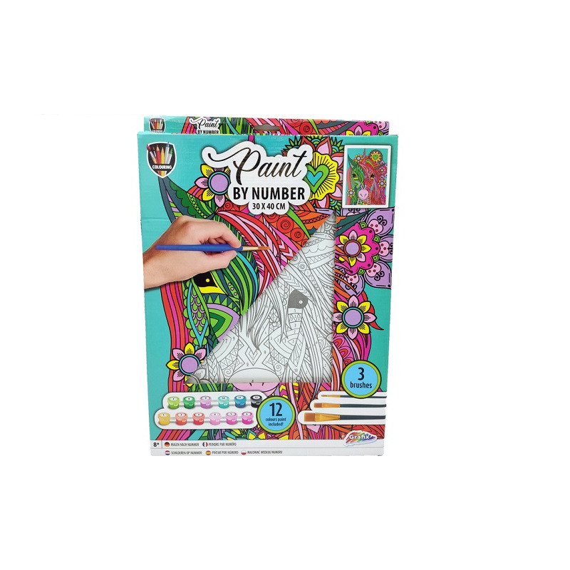 CCG maluj po numerach jednorożec 30x40 77642