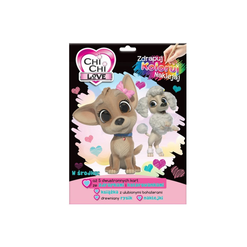 ChiChiLove Zdrapuj, koloruj, naklejaj cz1 28016