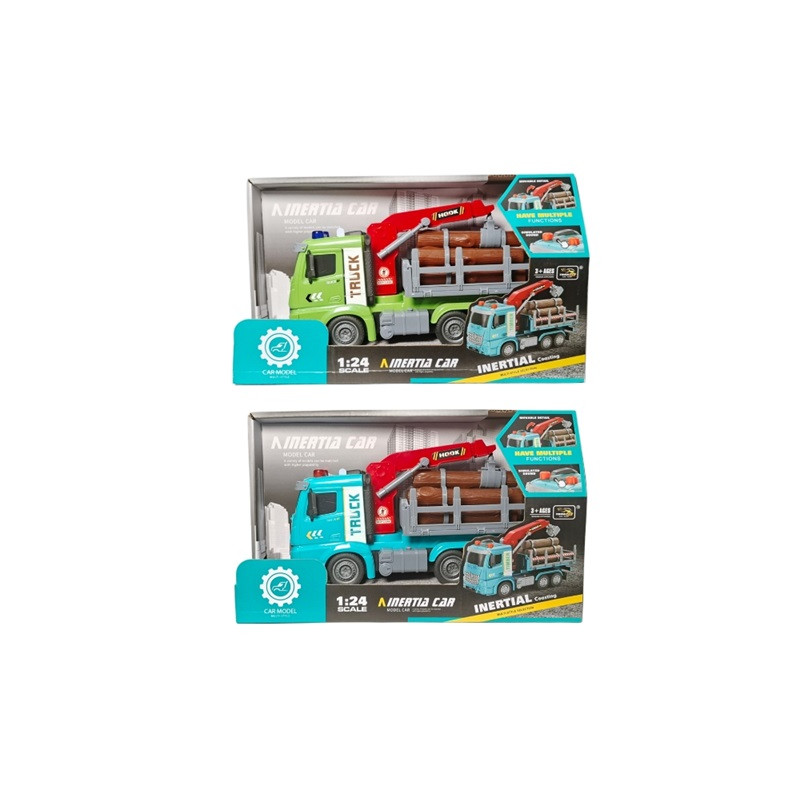 Ciężarówka z drewnem i chwytak.św/dźw G8090 11777