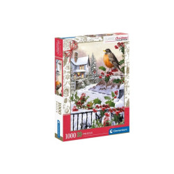 CLE puzzle 1000 ChristmasColl.Robin_Holly 81501