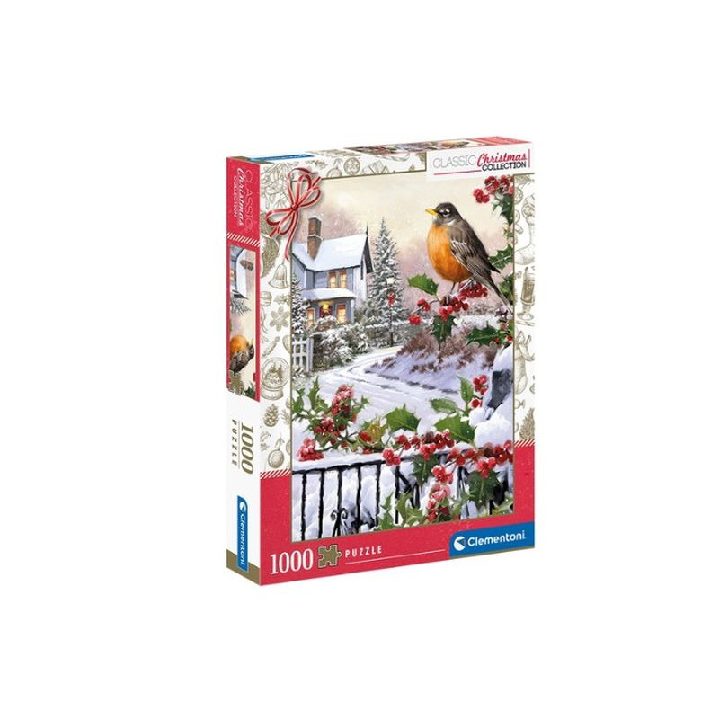 CLE puzzle 1000 ChristmasColl.Robin_Holly 81501
