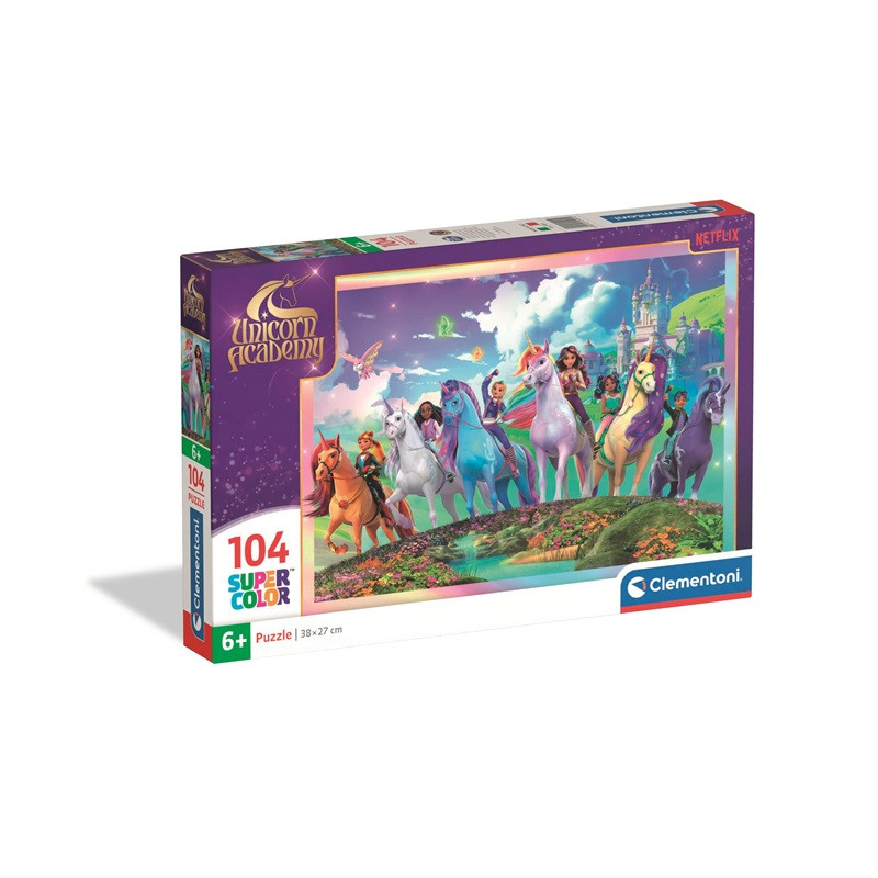 CLE puzzle 104 SuperKolor UnicornAcademy 25091