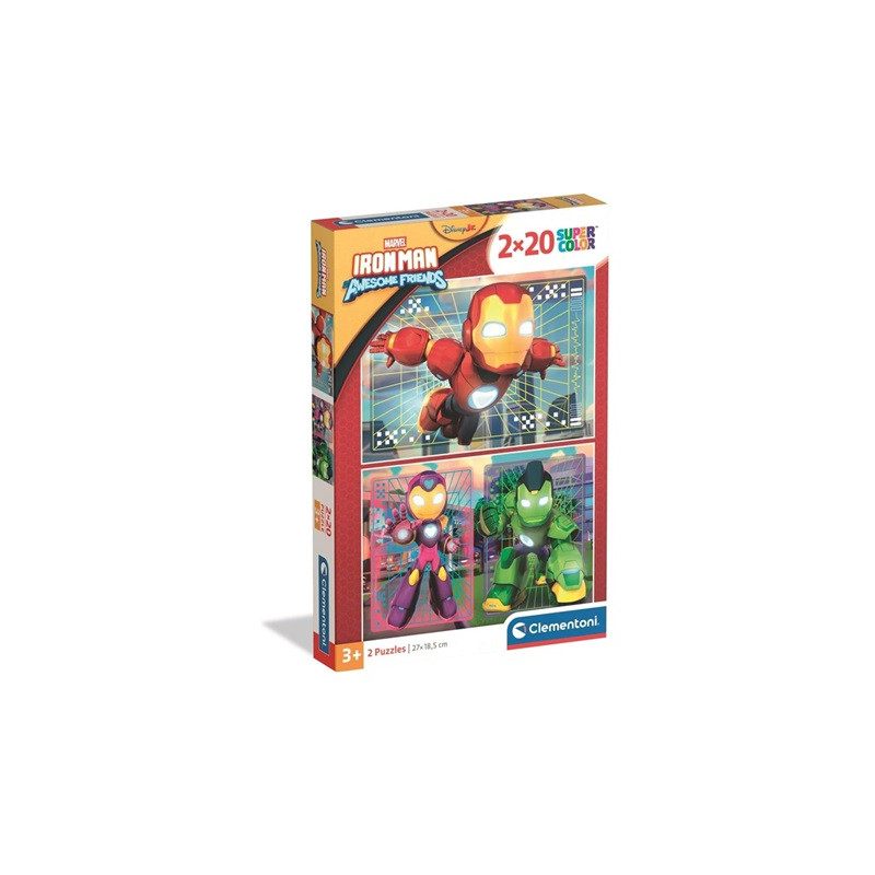 CLE puzzle 2x20 SuperKolor IronMan_..Friends 24828