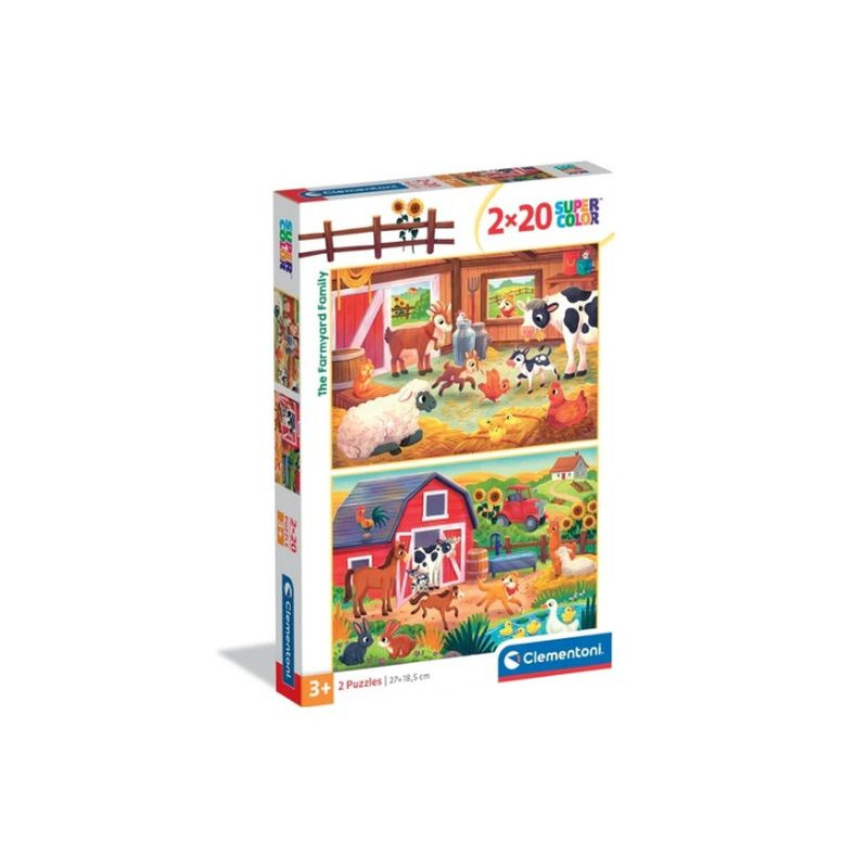 CLE puzzle 2x20 SuperKolor TheFarmyardFamily 24818