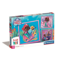 CLE puzzle 3x48 Square Disney Arielka 25324