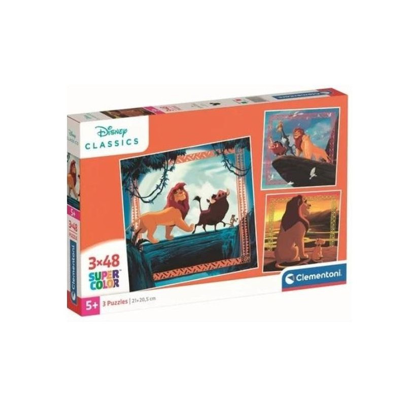 CLE puzzle 3x48 SuperKolor Król Lew 25323