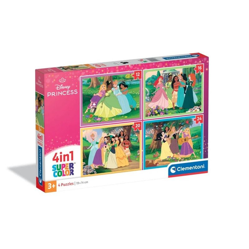 CLE puzzle 4w1 SuperKolor Disney Princess 21746